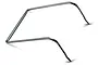 A bent metal wire wing mount for a Traxxas RC vehicle, shown against a plain white background.