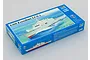 A Trumpeter 1/350 scale USS Freedom LCS-1 plastic model kit box, featuring artwork of the ship at sea on a blue background.