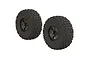 ARRMA 2.2/3.0" dBoots Fortress SC Tyres on Black Chrome Rims 2Pcs - Glued Wheels AR550043