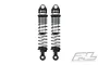 Two Pro-Line Big Bore Scaler aluminium threaded shock absorbers standing vertically against a white background.