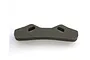 A grey foam front bumper for a Tamiya RC car chassis, featuring two mounting holes.