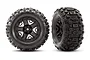 Traxxas 2.8" Sledgehammer Extreme Tyres on Black Rims - Glued Wheels 2Pcs 6792