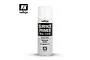 A 400ml can of Vallejo Surface Primer aerosol spray paint in white, featuring the Vallejo logo and product details on a white background.