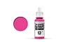 A 17ml bottle of Vallejo Model Color Fluorescent Magenta acrylic paint with a white dropper cap, shown next to a magenta color swatch.