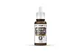A 17ml bottle of Vallejo Model Color German Camouflage Medium Brown acrylic paint, showing the white cap and label with product details.