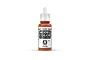 A 17ml bottle of Vallejo Model Color Amaranth Red acrylic paint with a white dropper cap, set against a plain white background.