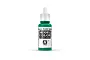 A 17ml bottle of Vallejo Model Color Emerald acrylic paint with a white dropper cap, centered against a plain white background.