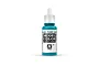 A 17ml bottle of Vallejo Model Color Light Turquoise acrylic paint, featuring a white dropper cap and a label with the product name and number 70.840.