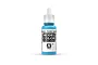 A 17ml bottle of Vallejo Model Color Deep Sky Blue acrylic paint, featuring a white dropper cap and a label with the product name and code 70.844.