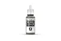 A 17ml bottle of Vallejo Model Color Oily Steel acrylic paint, featuring a white dropper cap and a label with the product name and number 70.865.