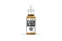 A 17ml bottle of Vallejo Model Color Goldbrown acrylic paint, featuring a white dropper cap and a label with the product name and code 70.877.