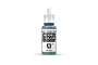 A 17ml bottle of Vallejo Model Color Pastel Blue acrylic paint, featuring a white dropper cap and a label with the product name and RAL5024 code.