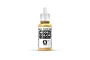 A 17ml bottle of Vallejo Model Color Sand Yellow acrylic paint, featuring a white dropper cap and a label with the product name and code 70.916.