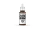 A 17ml bottle of Vallejo Model Color Burnt Umber acrylic paint with a white dropper cap, centered against a plain white background.