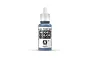 A 17ml bottle of Vallejo Model Color Grey Blue acrylic paint, featuring a white dropper cap and a label with the product name and code 70.943.