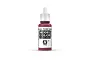 A 17ml bottle of Vallejo Model Color Dark Red acrylic paint with a white dropper cap, centered on a white background.