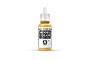 A 17ml bottle of Vallejo Model Color Golden Yellow acrylic paint, featuring a white dropper cap and a label with the product name and code 70.948.