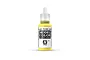 A 17ml bottle of Vallejo Model Color Light Yellow acrylic paint, featuring a white dropper cap and a label with the product name and code 70.949.