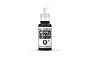 A 17ml bottle of Vallejo Model Color Black acrylic paint, featuring a white cap and a label with the product name and code 70.950.