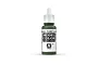 A 17ml bottle of Vallejo Model Color Flat Green acrylic paint, featuring a white dropper cap and a label with the product name and code 70.968.