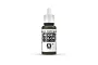 A 17ml bottle of Vallejo Model Color Military Green acrylic paint with a white dropper cap, centered on a plain white background.