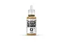 A 17ml bottle of Vallejo Model Color Desert Yellow acrylic paint, featuring a white dropper cap and a label with the product name and code 70.977.