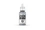A 17ml bottle of Vallejo Model Color Light Grey acrylic paint, featuring a white dropper cap and a label with the product name and code 70.990.