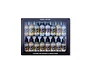 A Vallejo Model Air USAAF aircraft paint set containing 16 individual dropper bottles of acrylic paint in a black display box.