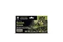 Vallejo Model Air Russian Greens paint set box featuring a T-34 tank illustration and eight paint bottle references.