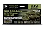 Vallejo Model Air WWII British Colors paint set box featuring an image of a British tank and eight paint bottles.