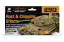 Vallejo Model Air Rust & Chipping Effects paint set packaging featuring a weathered tank model and eight paint bottles.