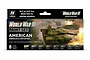 Vallejo World War III American Armour & Infantry paint set box featuring an illustration of tanks in combat.