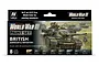 Vallejo Model Color World War III British Armour & Infantry paint set box featuring an illustration of a British tank and soldiers.