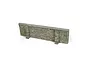 A 1/35 scale model of an Ardennes village stone wall with a weathered grey finish, shown against a white background.