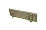 A 1/35 scale model of a weathered stone wall for dioramas, featuring realistic masonry textures and mossy detailing at the base.