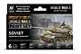 Vallejo Model Colour WWII Soviet Armour & Infantry paint set box featuring artwork of a Soviet tank and soldiers.