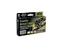 Vallejo Model Air British Caunter Colour acrylic paint set box, featuring six 17ml airbrush paints for 1940-1941 Mediterranean camouflage patterns.