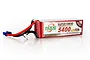 NXE Power 5400mAh 60C LiPo battery pack with red casing, black and red power wires, and a white balance lead connector against a white background.