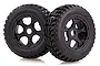 Rovan 4.7/5.5" Baja 5T/5SC Front All Terrain Tyres on Black Rims - Beadlocked Wheels 2Pcs 85471