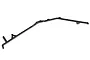 A single black plastic roll bar component for a Rovan Baja RC car, shown against a plain white background.
