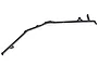 A single black plastic right-side roll bar component for a Rovan Baja RC vehicle, shown against a plain white background.