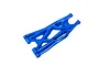 A blue Traxxas heavy-duty lower suspension arm for the X-Maxx RC truck, shown against a plain white background.
