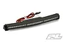 Pro-Line curved 6-inch single row LED light bar for RC vehicles, featuring a black housing and attached red and black power wires.