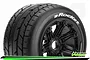 A single Louise B-Rocket RC buggy tyre mounted on a black multi-spoke beadlock rim, shown against a white background.