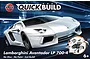 Airfix Quickbuild Lamborghini Aventador LP700-4 model kit box art showing a white sports car on a dark background.