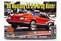 Revell 1/25 scale 1990 Ford Mustang LX 5.0 Drag Racer plastic model kit box art showing a red drag car on a track.