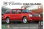 Box art for a Revell 1/25 scale Cadillac Escalade plastic model kit showing a red SUV parked in front of a building.