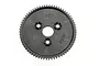 A black 68T 0.8 module spur gear for Traxxas RC vehicles, shown from a top-down studio perspective.