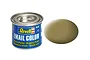 A 14ml tin of Revell Email Color enamel paint in Matte Olive Brown, shown with a color swatch sample.