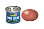 A 14ml tin of Revell Metallic Bronze enamel paint next to a circular swatch showing the metallic bronze colour.